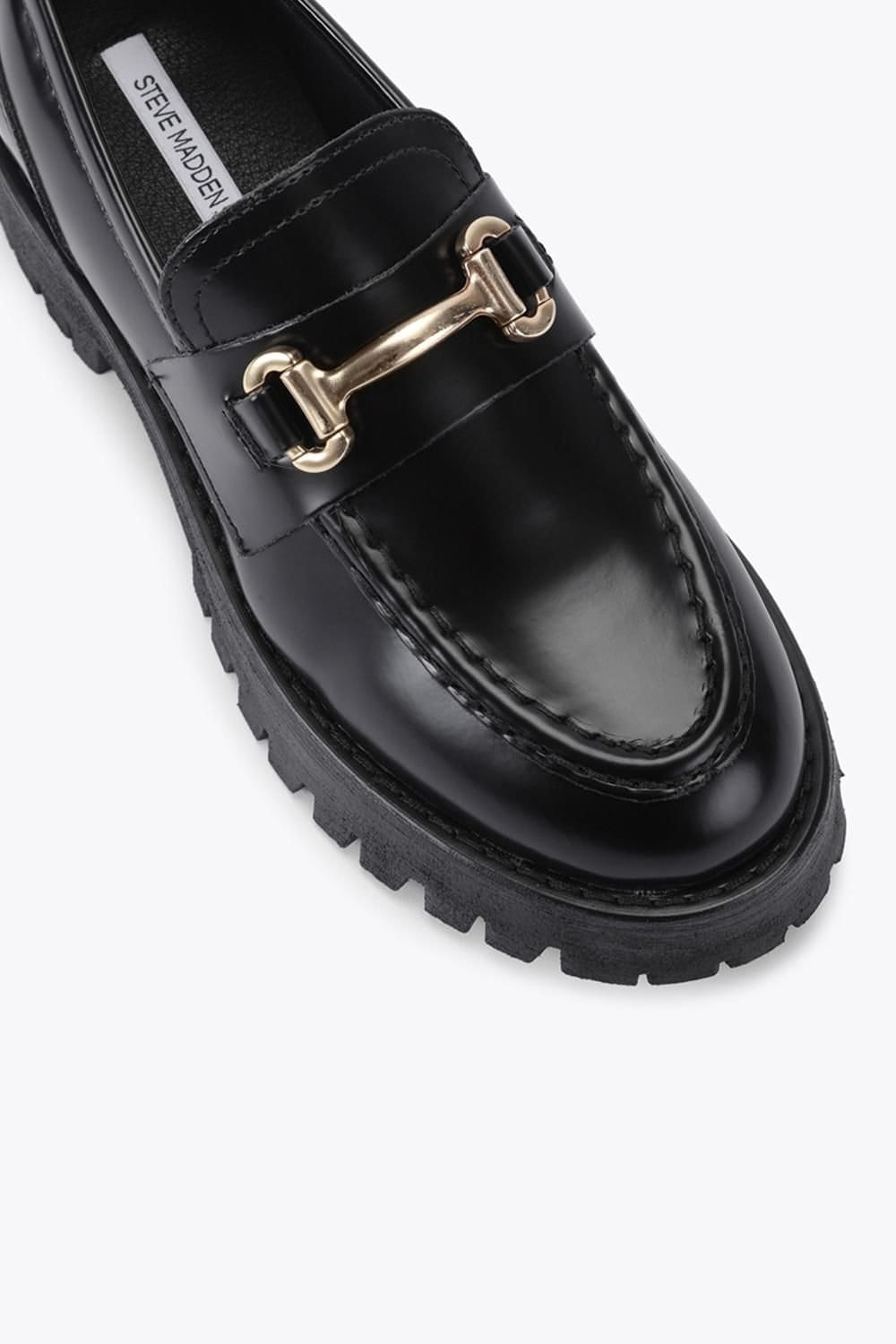 Steve Madden STEVE MADDEN Women's 'Lando Black Leather' Leather Flats - 4