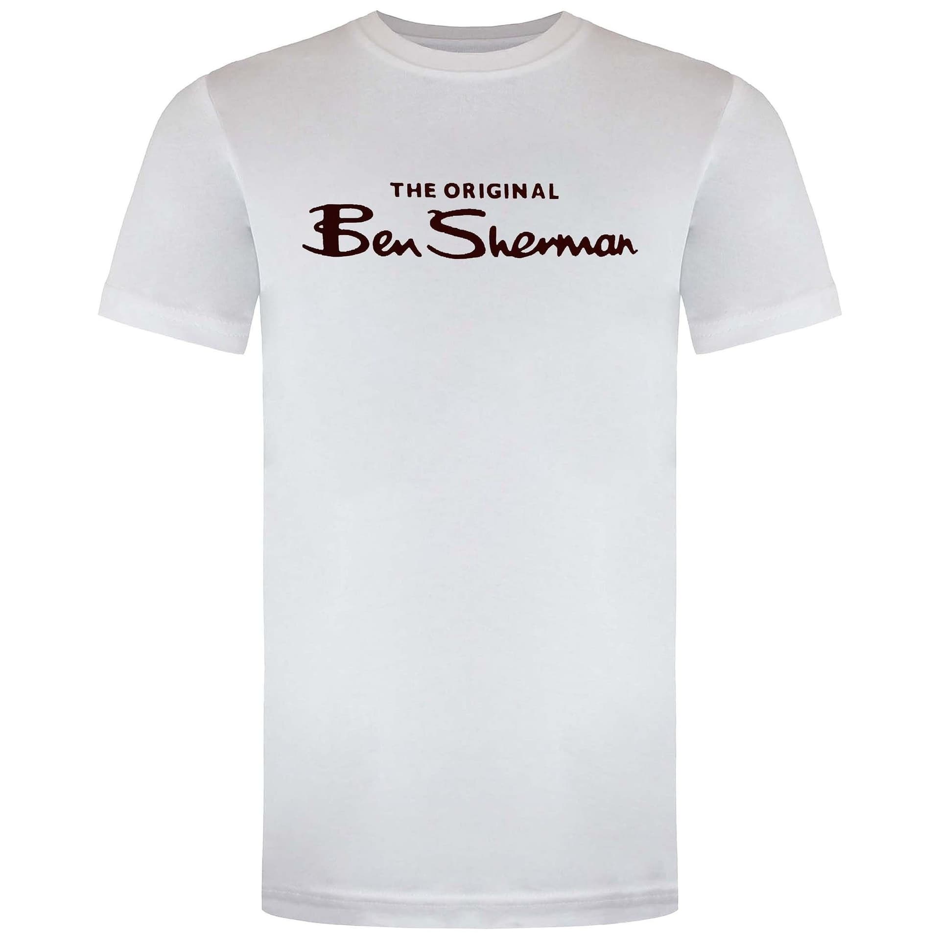 Ben Sherman Ben Sherman Men's Large Logo White T-Shirt