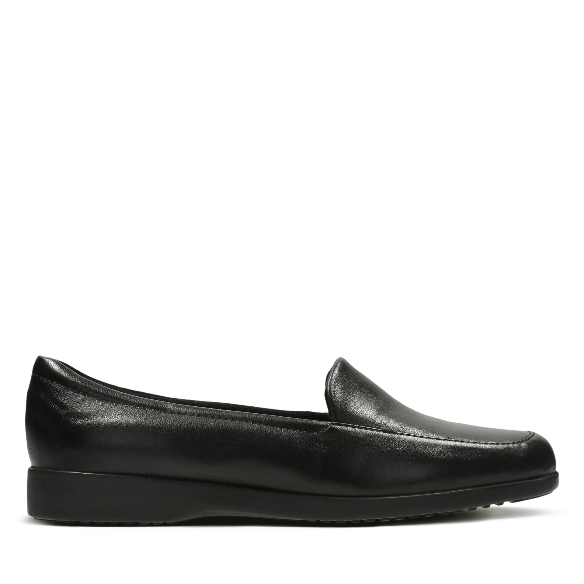 Clarks Clarks Women's Georgia Loafer Black Leather Slip Ons - 4
