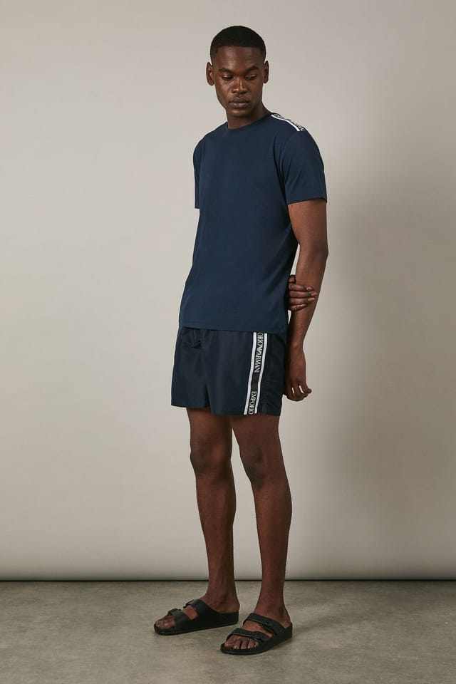 Emporio Armani Emporio Armani Men's Crew Neck Tape T-Shirt Black - 3