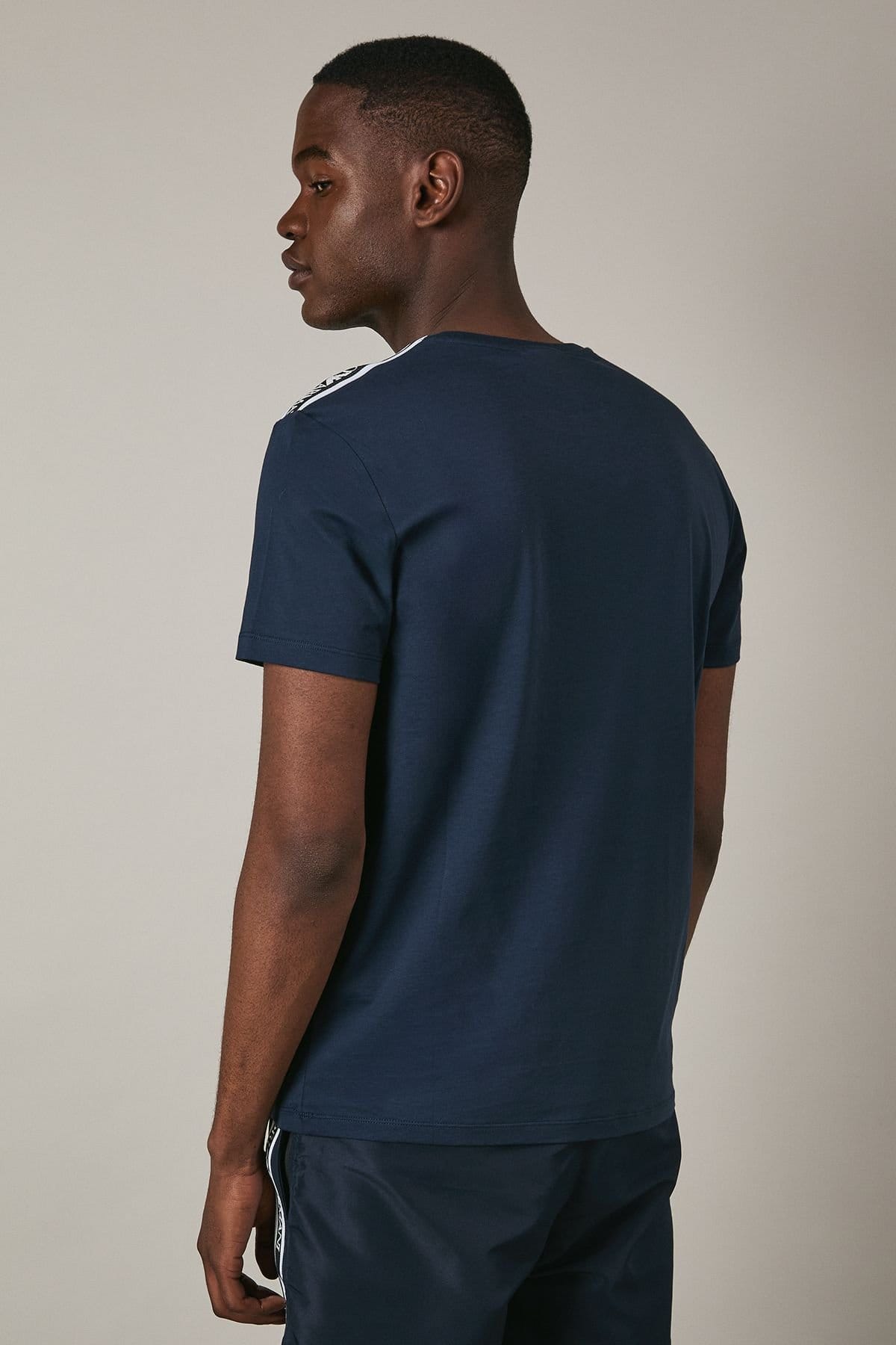 Emporio Armani Emporio Armani Men's Crew Neck Tape T-Shirt Black - 4