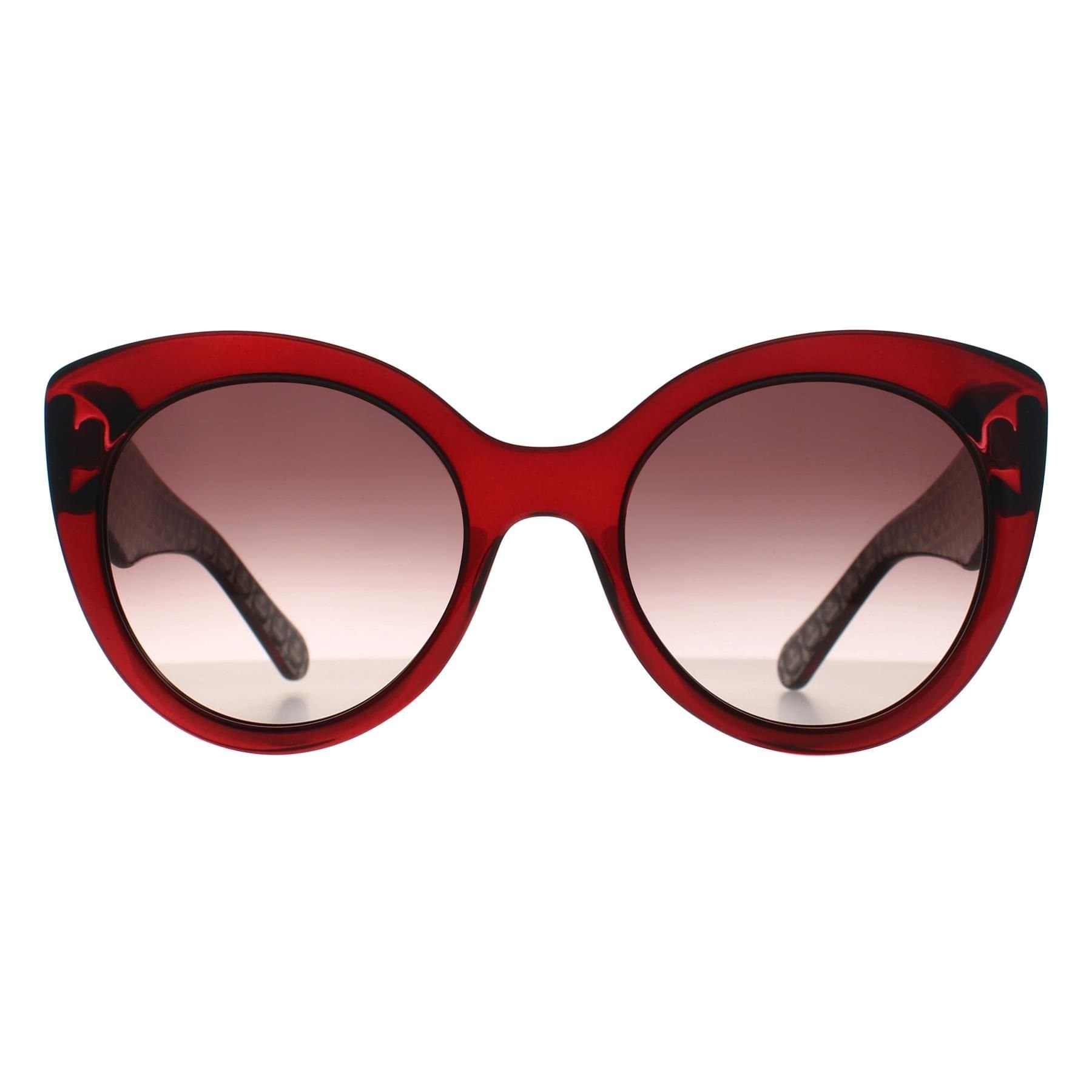 Salvatore Ferragamo Salvatore Ferragamo Burgundy Cat Eye Crystal Sunglasses