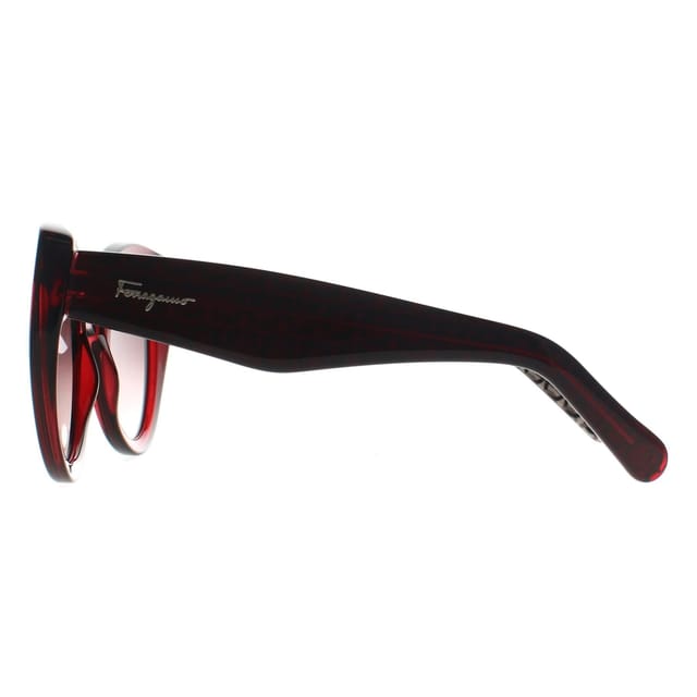 Salvatore Ferragamo Salvatore Ferragamo Women's Cat Eye Crystal Burgundy Grey Gradient SF964S - 3