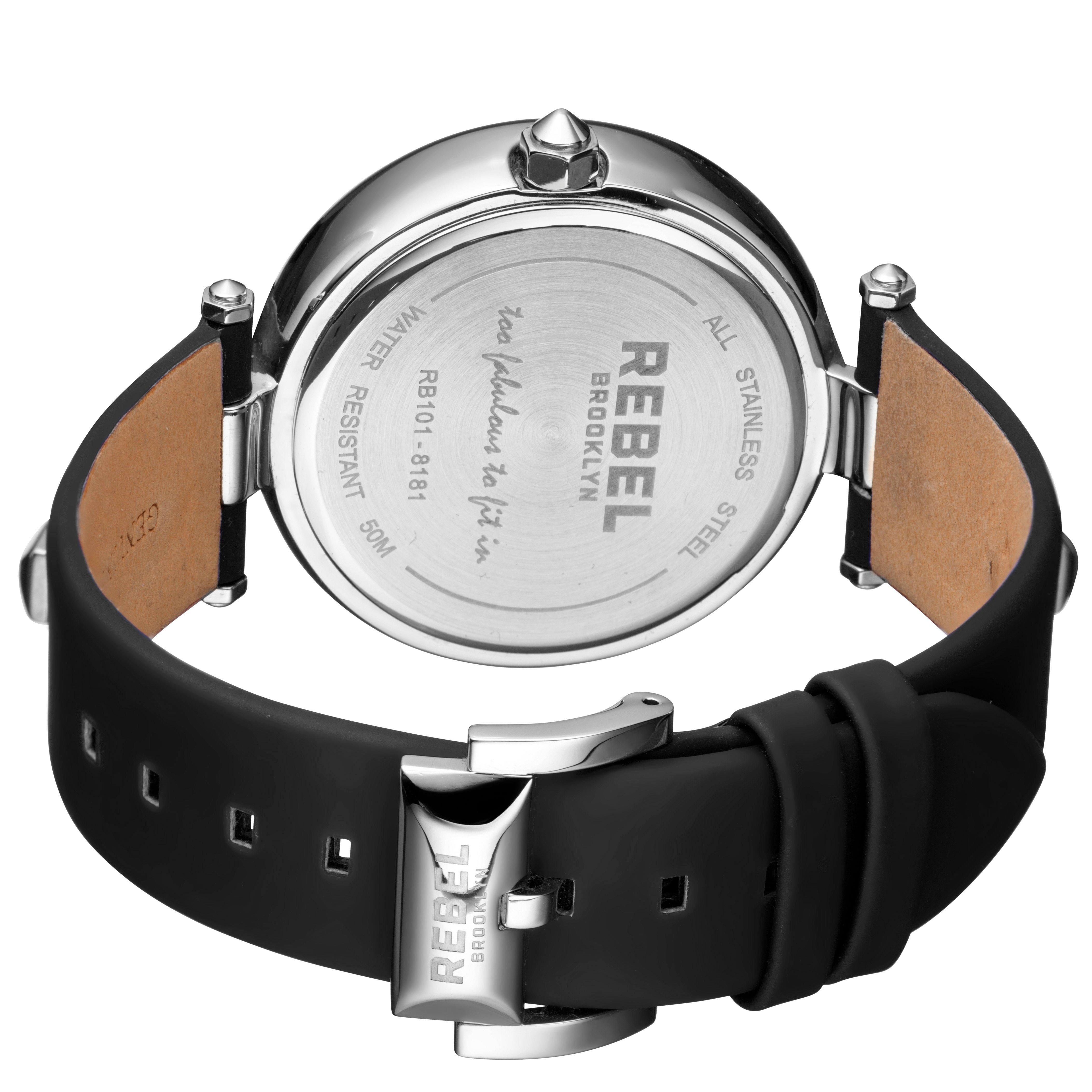 Rebel Rebel Women's Rockaway Parkway Black Dial Leather Watch - 2
