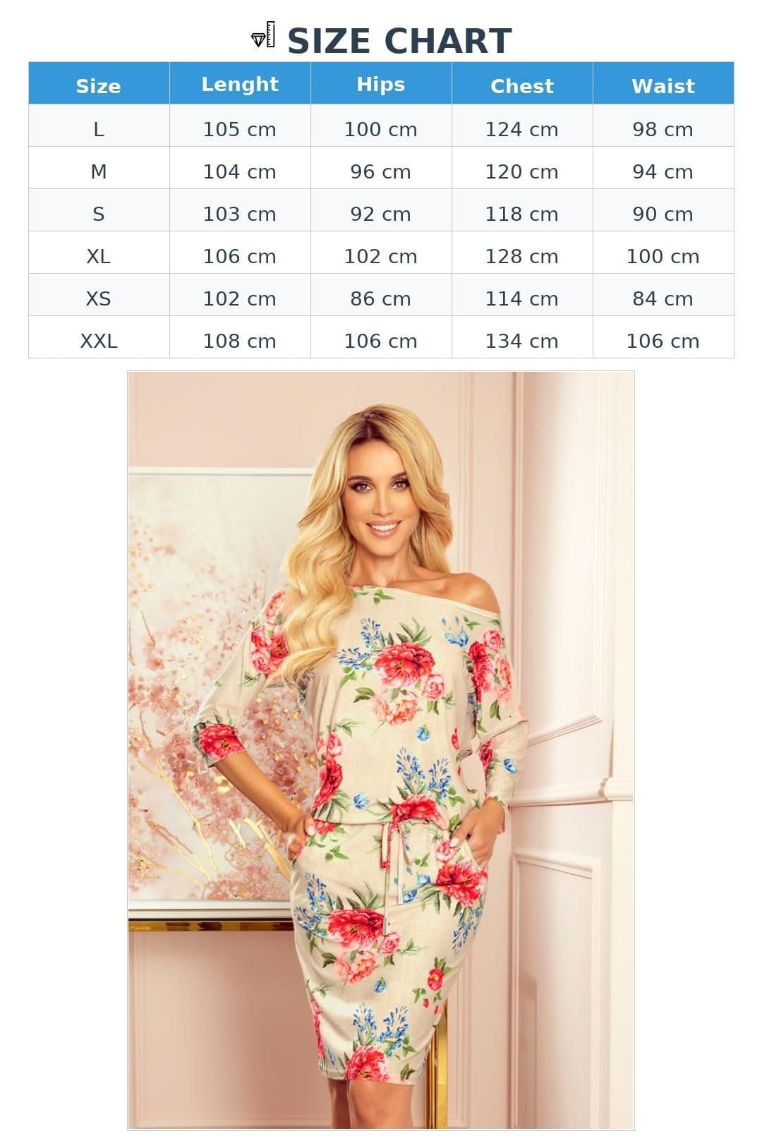Love Lace Love Lace Women's Sporty Beige Linen Floral Print Dress Pockets - 4
