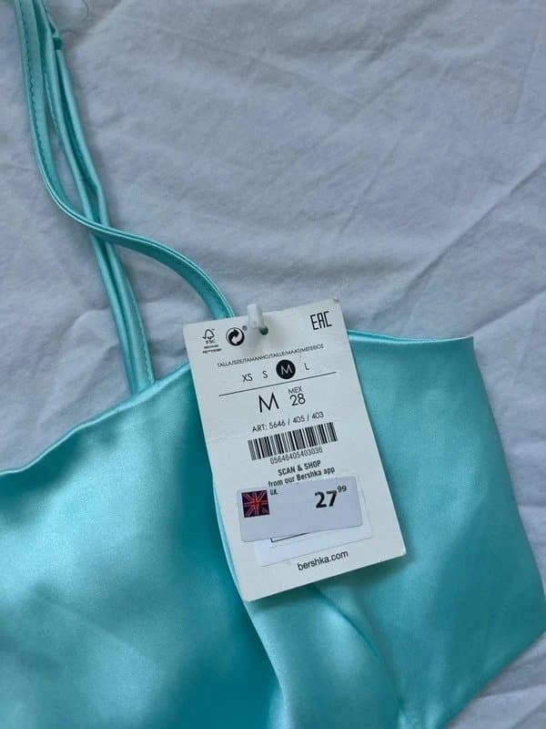 Bershka Blue Bershka satin cut out mini dress | Going Out Dress