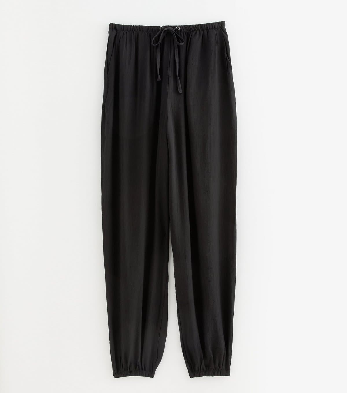 New Look Women's Tall Black Drawstring Cuffed Trousers New Look