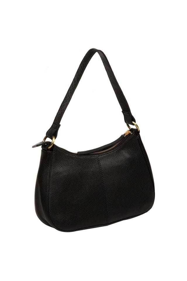 Pure Luxuries London Pure Luxuries London Women's 'Calista' Leather Grab Bag in Black - 3
