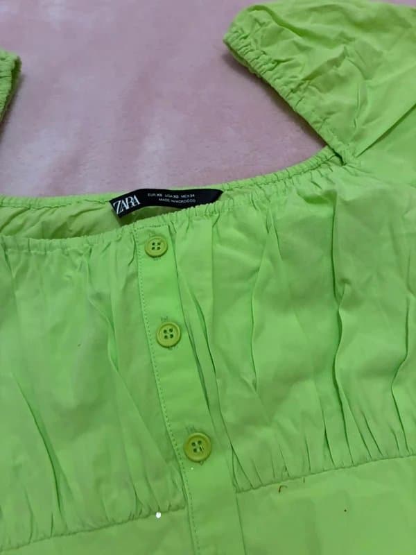 Zara zara cropped cotton summer top size xs