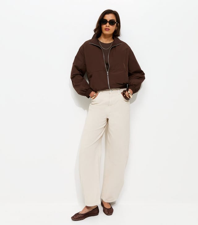 New Look Women's Dark Brown Short Sleeve Baby Tee New Look - 3