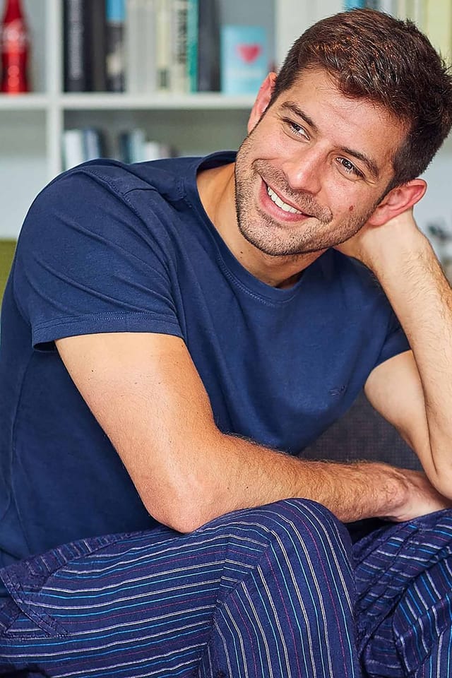 Moshulu Moshulu Men's 'Unwind' Cotton Pyjama T-Shirt in Teal - 2
