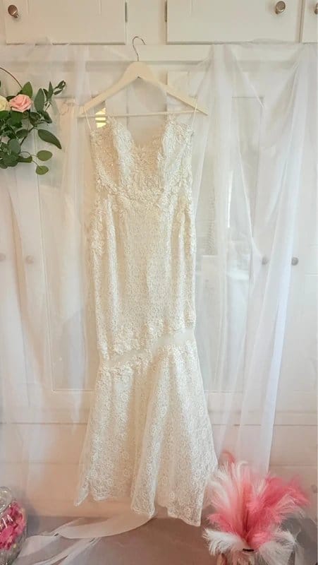 Wedding Ex sample ivory fit and flare wedding dress size 10 - 1