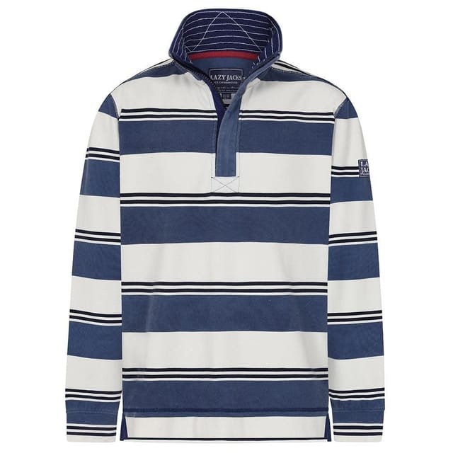 Lazy Jacks Lazy Jacks Men's Pique Sweatshirt in Mid Blue - 2