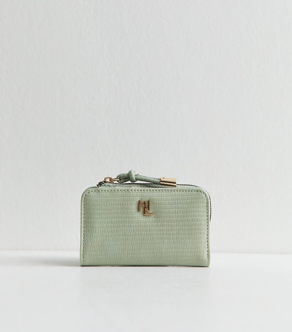 New Look New Look Green Lizard Embossed Logo Purse