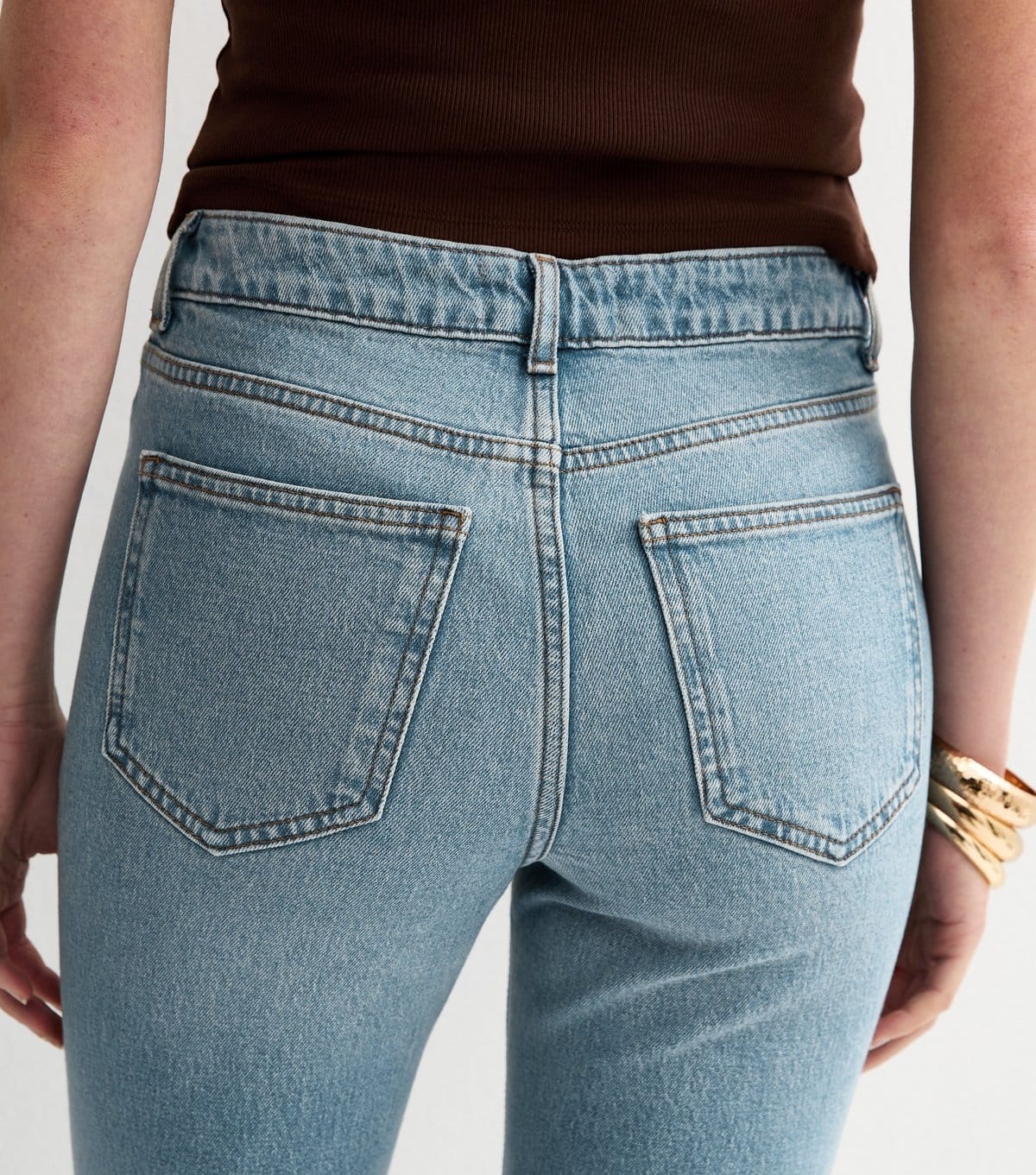New Look Women's Blue Stovepipe Straight Leg Jeans New Look - 4