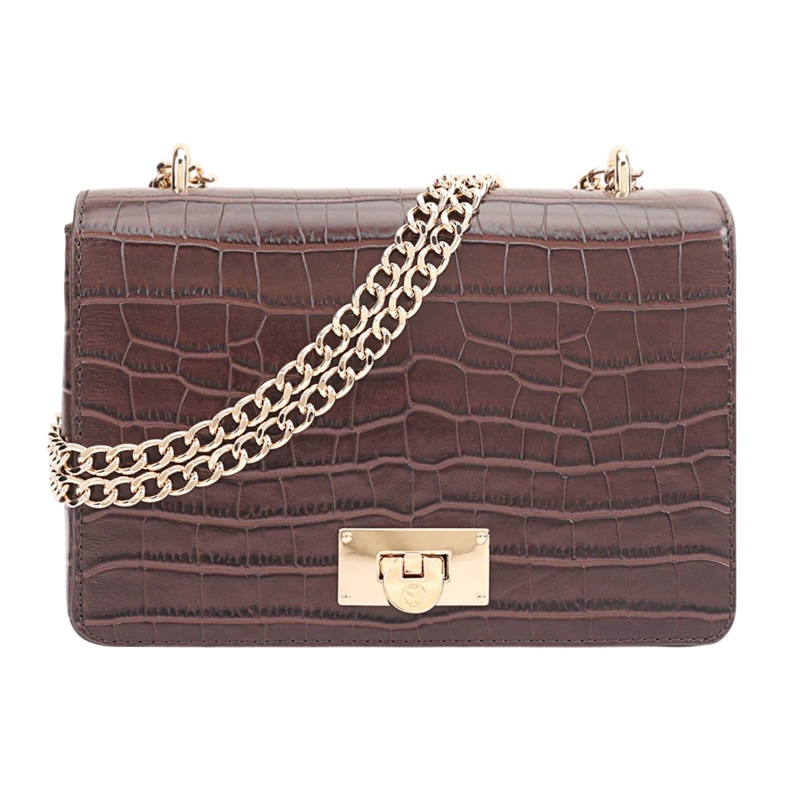Sosandar SOSANDAR Women's Leather Cross Body Bag in Brown