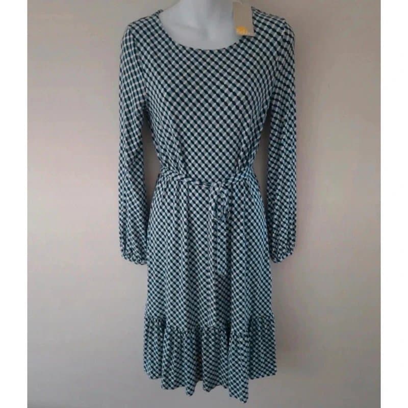 Boden Boden Holly geometric print jersey womens midi dress UK size 14 brand new with tags