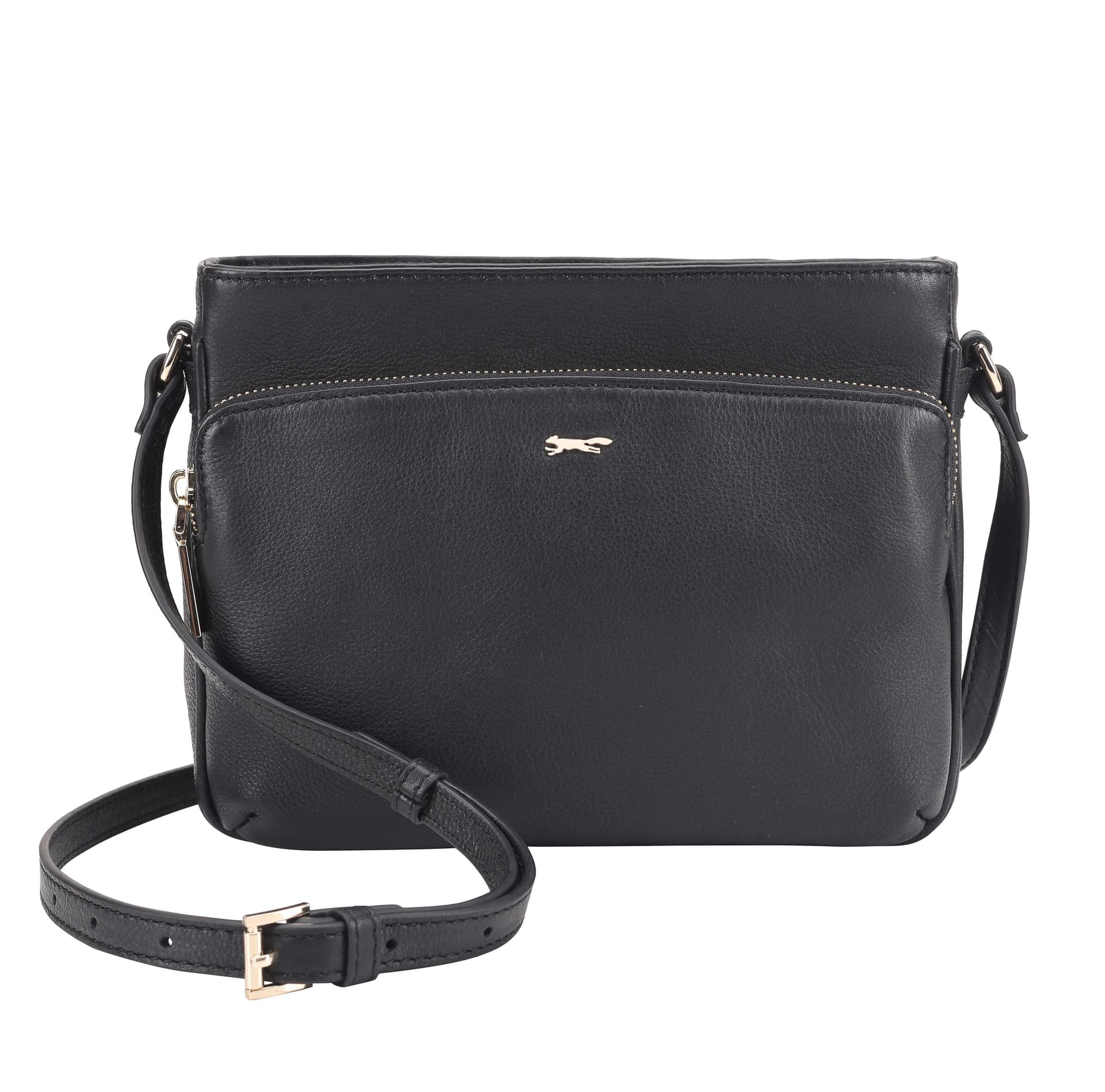 Paul Costelloe Paul Costelloe Women's Loudias Leather Cross Body Bag in Jet Black