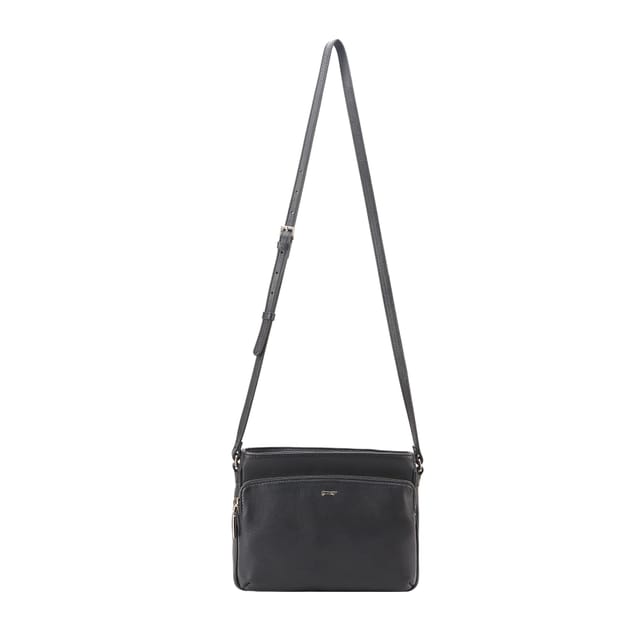 Paul Costelloe Paul Costelloe Women's Loudias Leather Cross Body Bag in Jet Black - 2