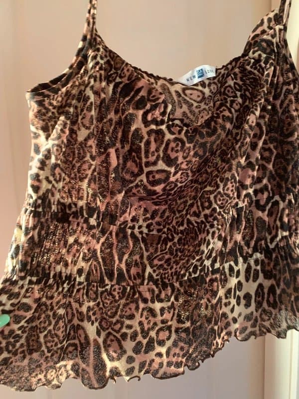 New Look Leopard print strappy top