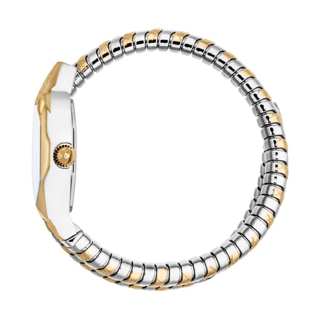 Just Cavalli Just Cavalli Women's Snake Gold Color White MOP Dial Two Tone Stainless Steel Watch - 3