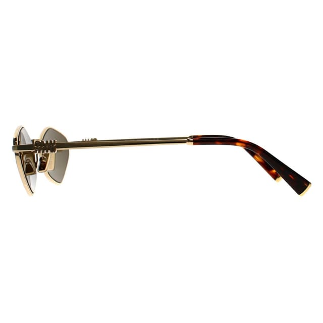 Miu Miu Miu Miu Women's Oval Gold Dark Brown MU 56ZS - 3