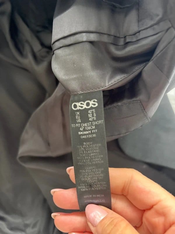 ASOS Men's Black Silk Tuxedo Jacket