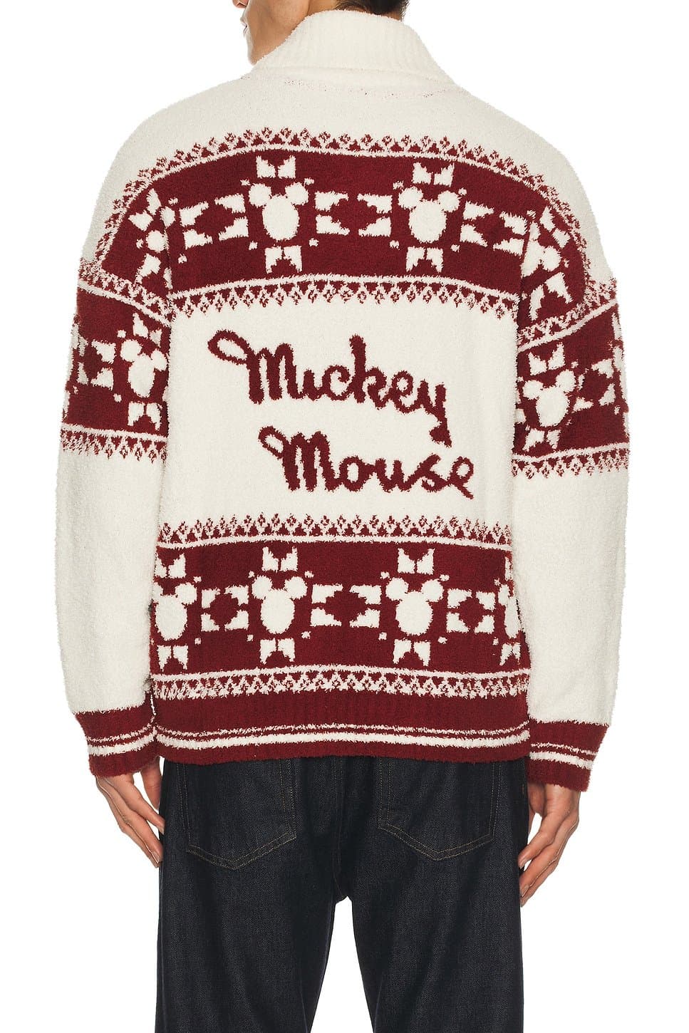revolve Disney Mickey Fair Isle Zip Sweater