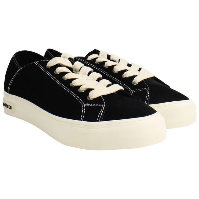 Seavees Seavees Women's Sausalito Lace-Up Black Suede Leather Shoes - 2