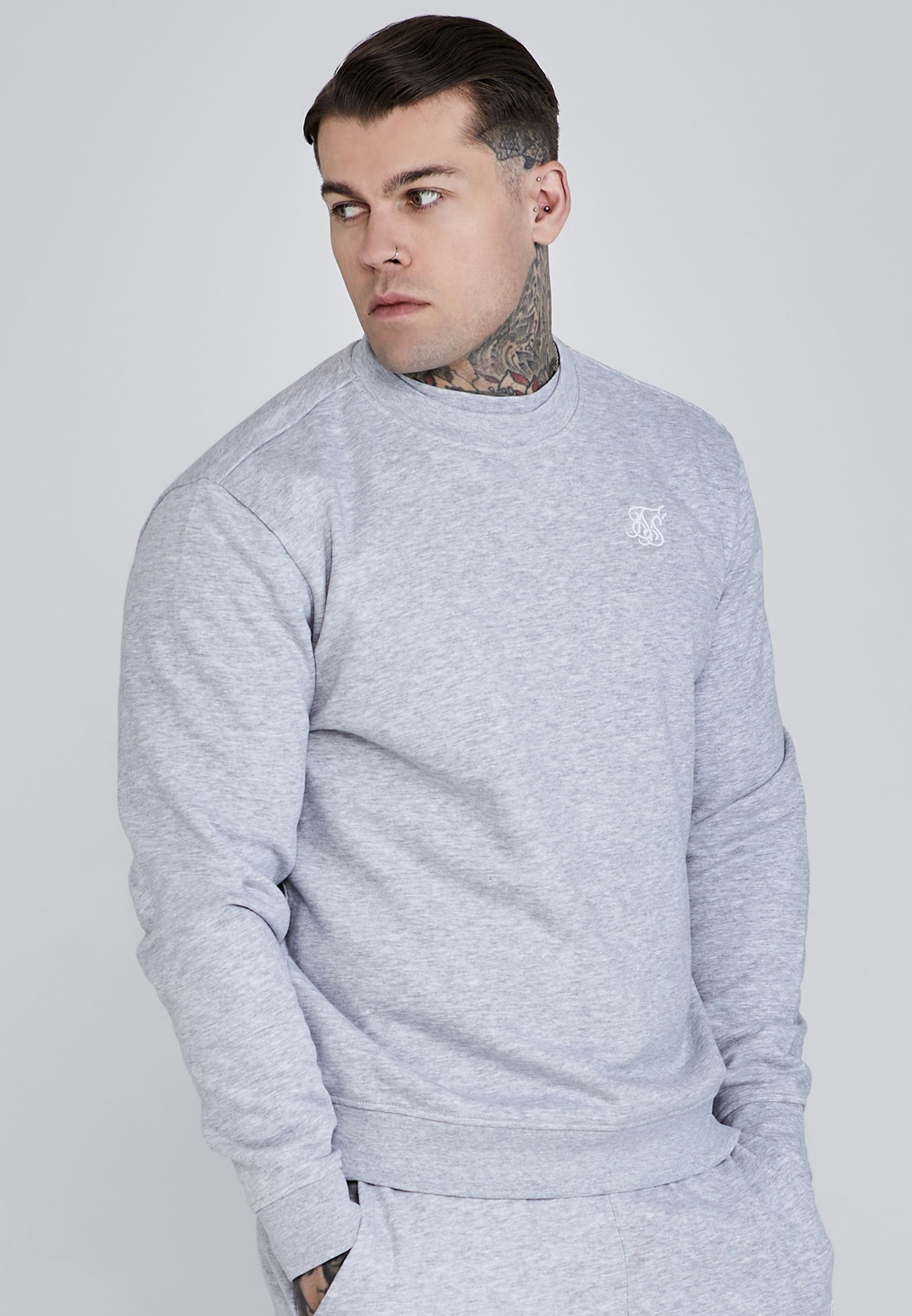 SikSilk SikSilk Men's Essentials Sweater in Grey - 3