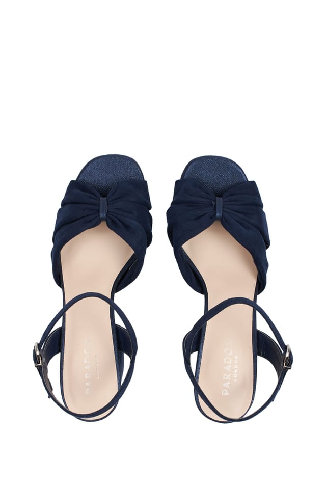 Paradox London Paradox London Women's Wide Fit 'Nerita' Platform Heeled Sandals in Navy - 3