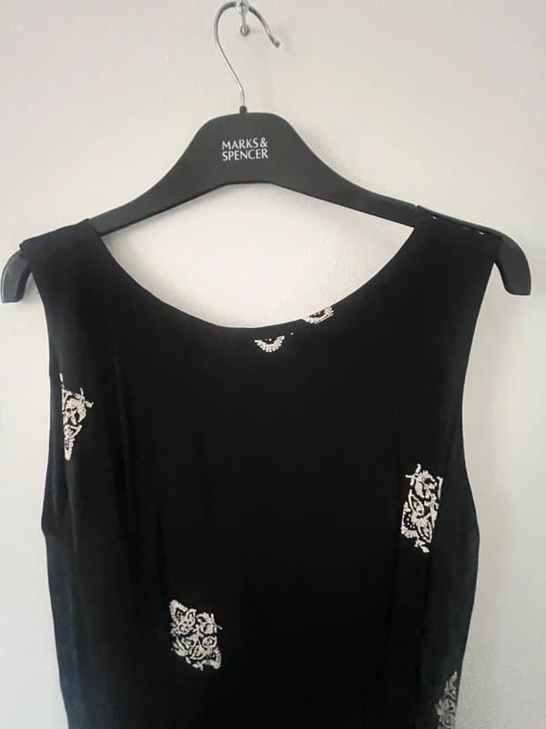 Principles Principles Black Maxi Dress with Embroidered Detail – UK 18 / EU 46