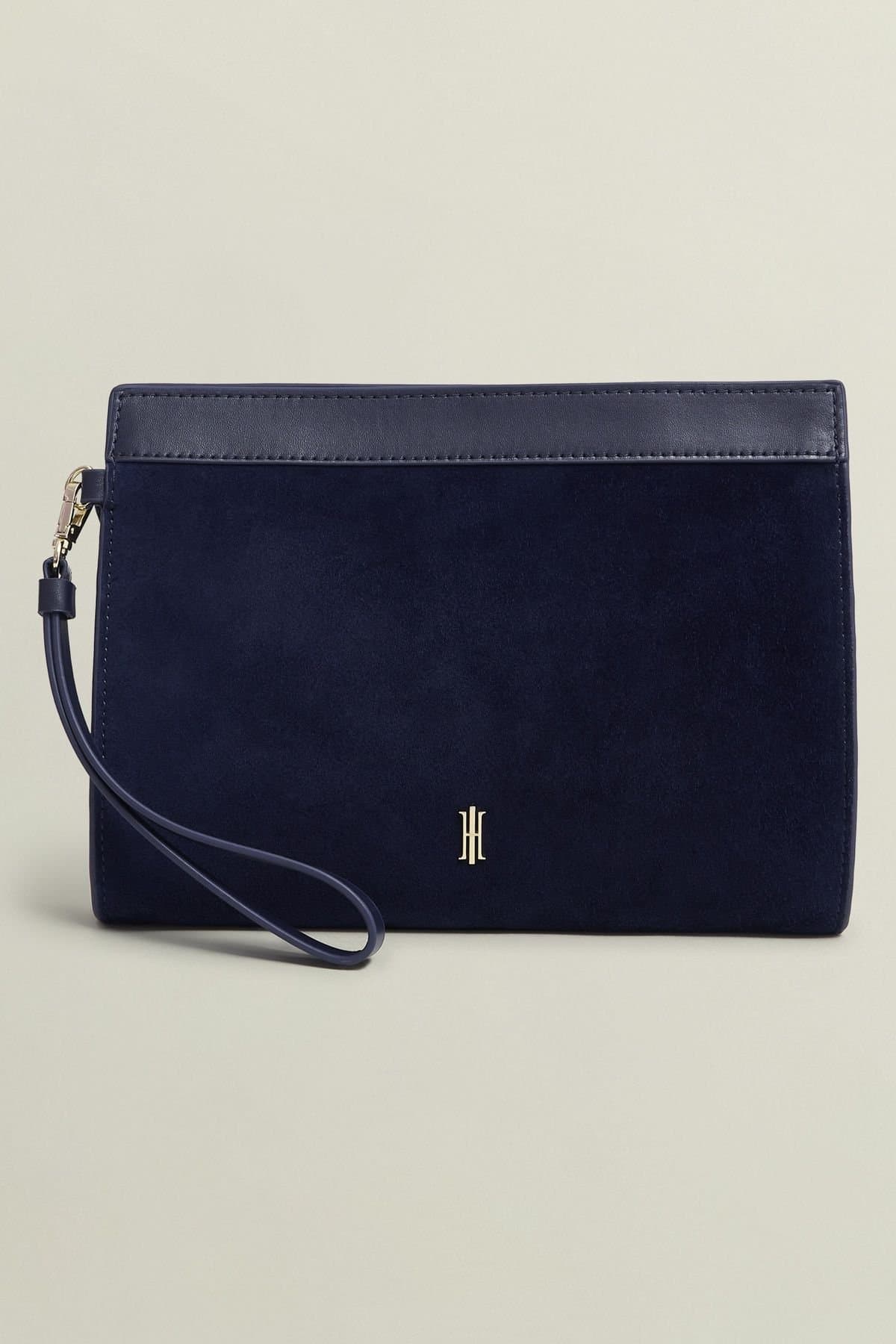Hobbs London Hobbs London Dark Navy Suede Wristlet
