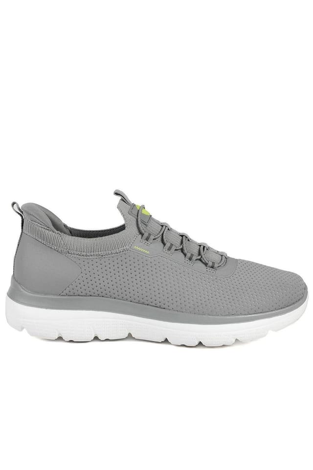 Pavers Pavers Men's Easy Step In Wide Fit Memory Foam Lace Up Trainers in Grey - 2