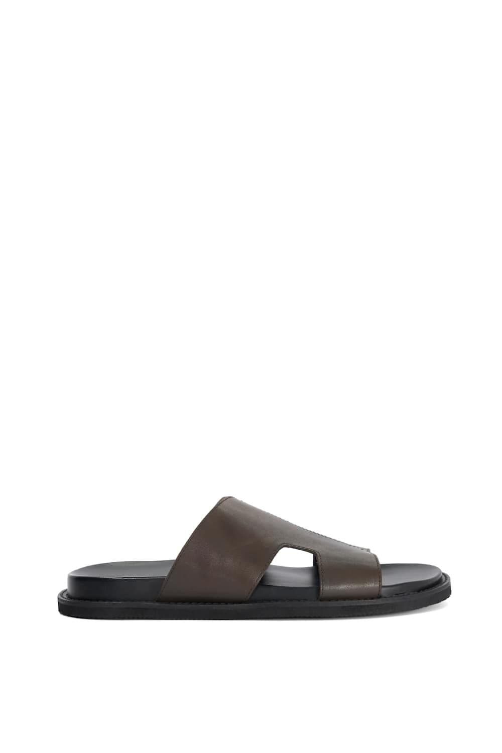 Dune London Dune London Men's 'Ishaa' Leather Sandals in Brown