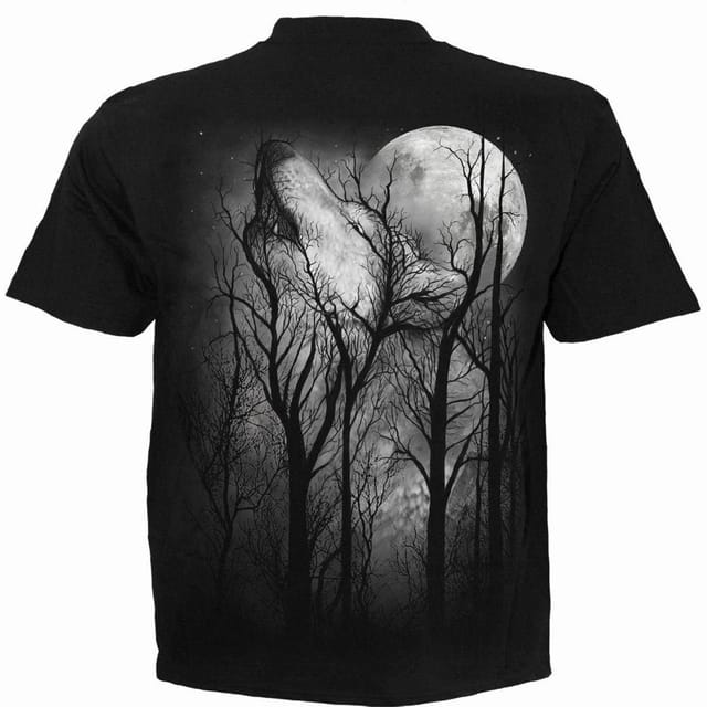 Spiral Spiral Men's FOREST WOLF - T-Shirt Black - 2