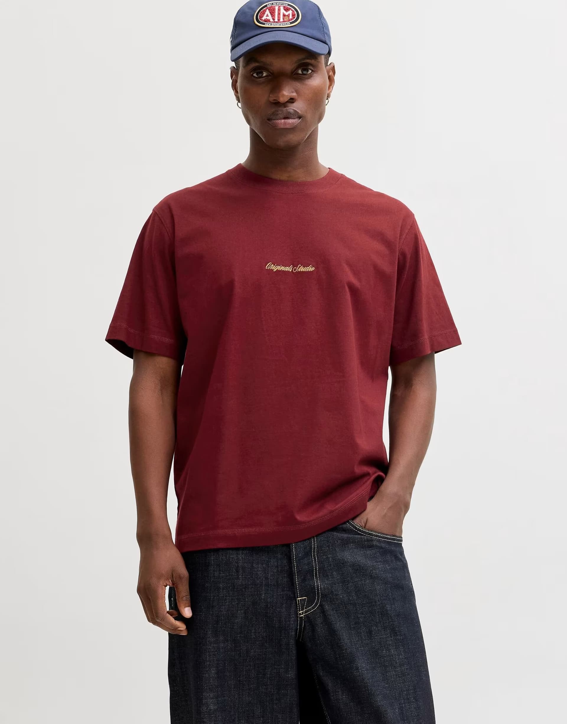 ASOS Jack & Jones T-shirt in cabernet