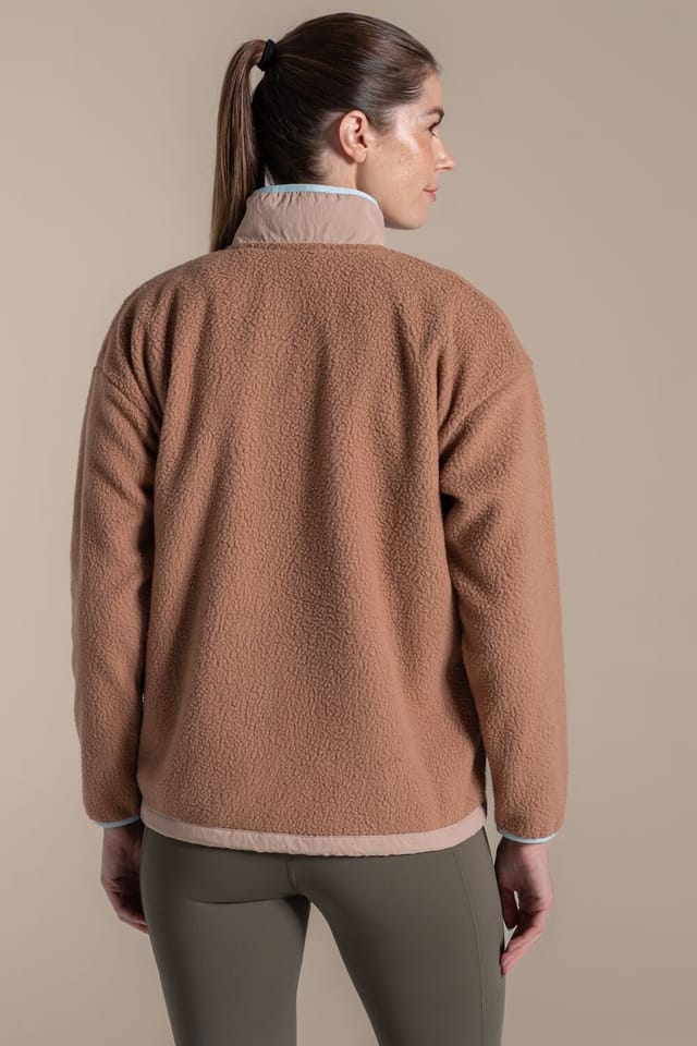 Craghoppers Craghoppers Women's Grange Borg Half-Zip Printedd Insulating Active Fleece in Brown - 2