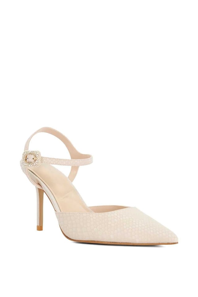 Dune London Dune London Women's Wide Fit 'Channel' Leather Court Shoes in Natural - 2