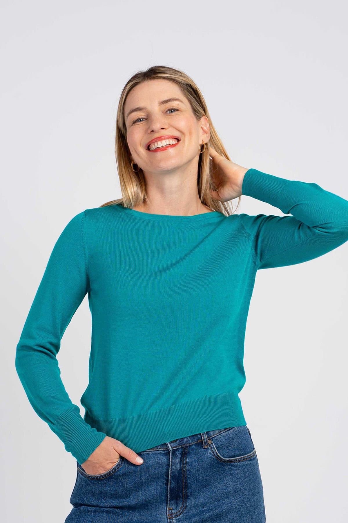 Kettlewell Kettlewell Women's Grace Sweater in Turquoise