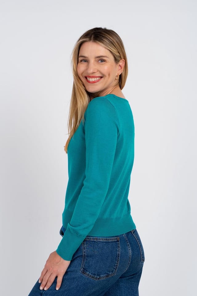 Kettlewell Kettlewell Women's Grace Sweater in Turquoise - 3