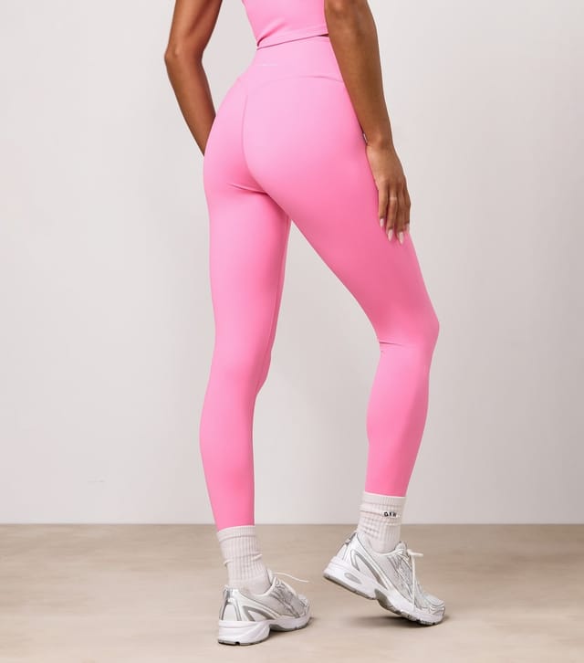 Gym King Women's Bright Pink 365 Logo Print Leggings Gym King New Look - 3