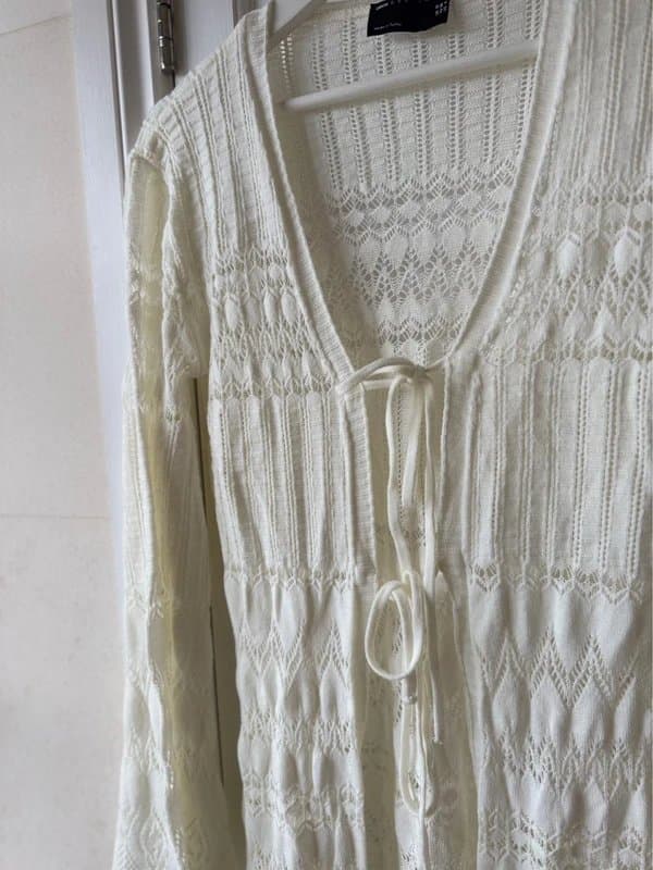 ASOS Design White Crochet Asos Cardigan