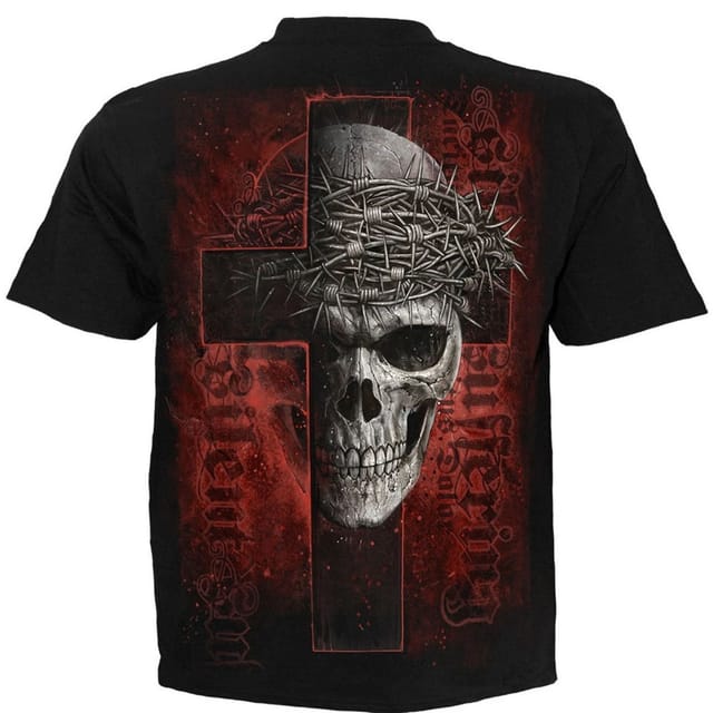 Spiral Direct Spiral Direct Men's Silent Suffering Back Print T-Shirt in Black - 3