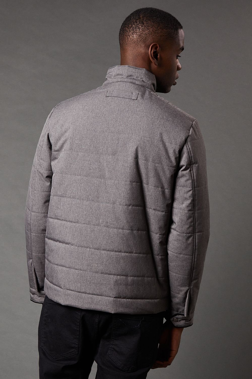 Maine Maine Men's Grey Short Padded Jacket - 3