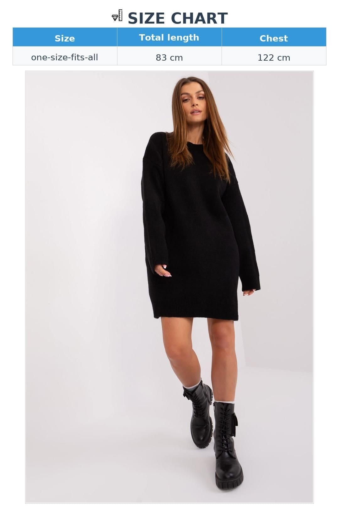 Love Lace Love Lace Women's Everyday Long Sleeve Mini Shift Dress in Black - 4