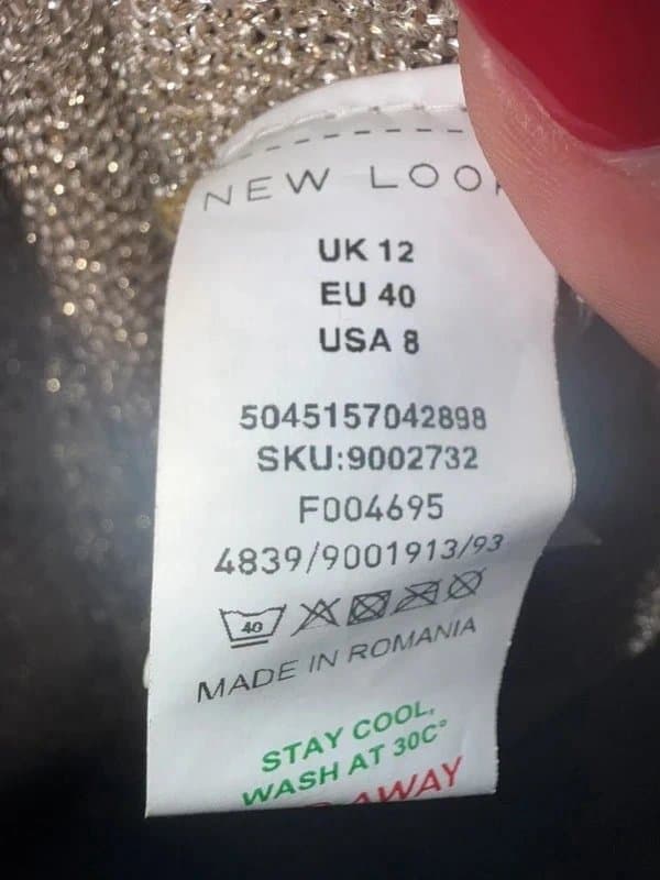 New Look New look gold crochet mini dress - size 12