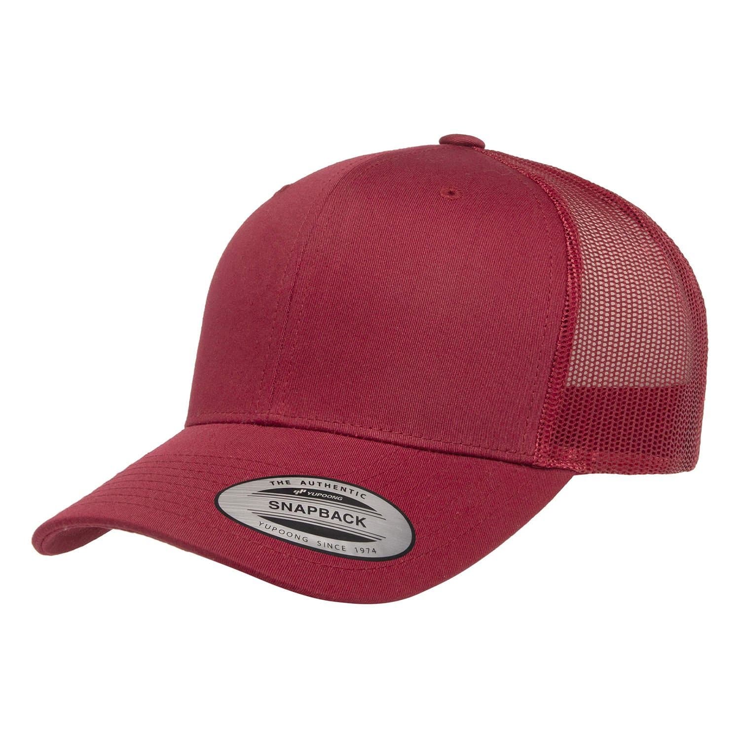 Classic Classic Men's Retro Trucker Cap in Dark Pink