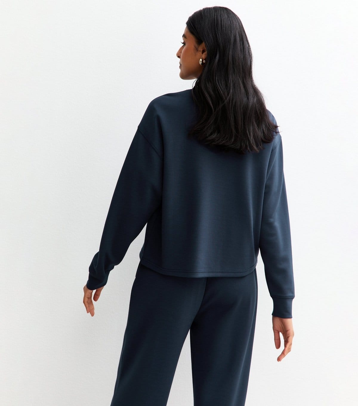 New Look Women's Premium Navy Oversized Crew Neck Sweatshirt New Look - 4