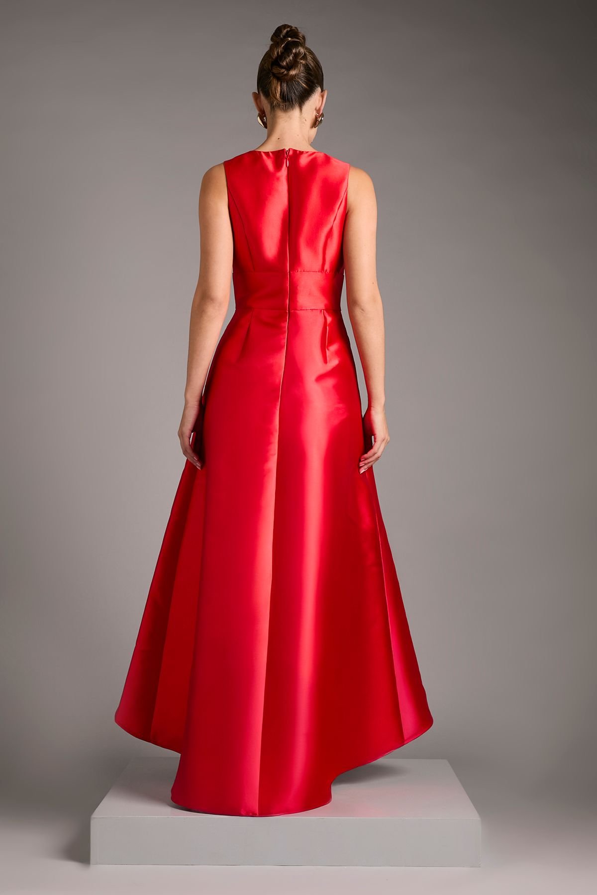 Coast Coast Women's Plunge Waterfall Maxi Dress in Red - 3